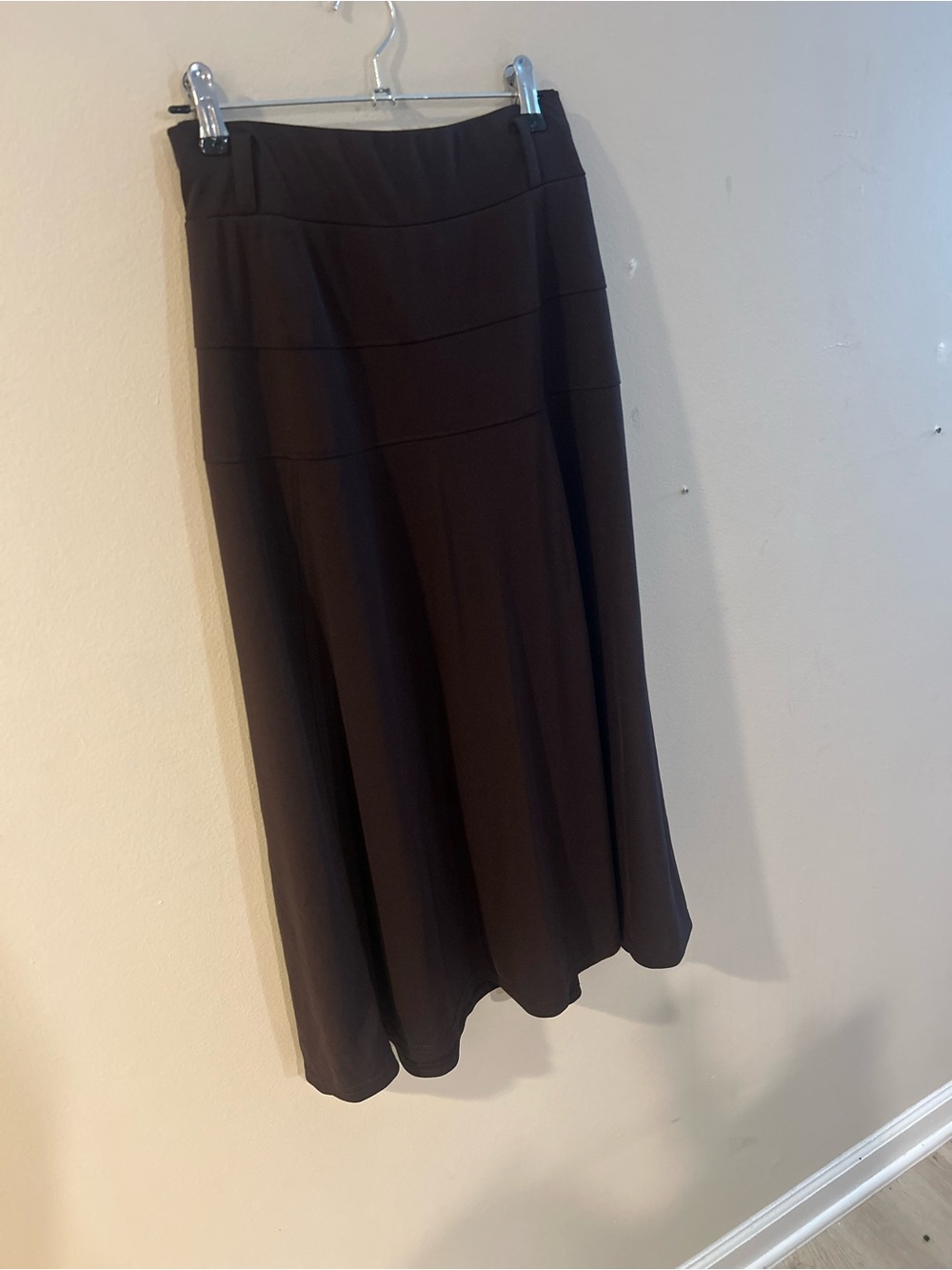 Cato Dark Brown Midi A-Line Skirt